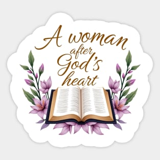 Christian Woman – A Woman After God’s Heart Sticker